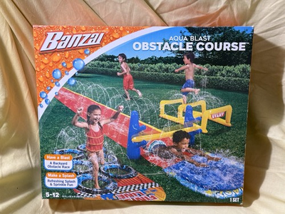 #ad Banzai Aqua Blast Obstacle Course Slide Water Park. Pool party. Kids Summer fun $34.99