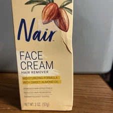 Nair Hair Remover Face Cream - 2 oz Moisturizing Formula W/ Sweet Almond Oil