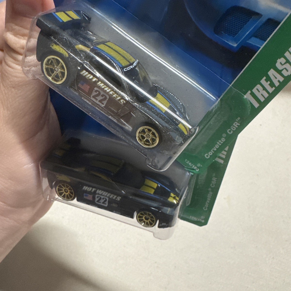 Hot Wheels Super Treasure Hunt and Regular Treasure Hunt Corvette