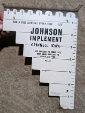 Vintage General Store Bolt Gauge Metal Advertising Sign Johnson Implement
