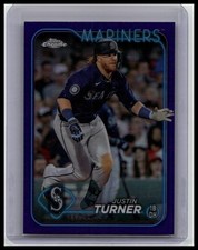 2024 Topps Chrome Update #USC84 Justin Turner Purple Refractor #141/250 Mariners