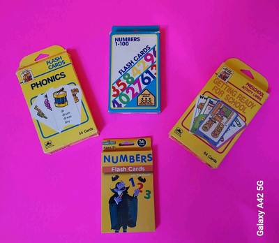 Lot of 4 Decks of Flash Cards. Golden,  School Zone & Kappa 