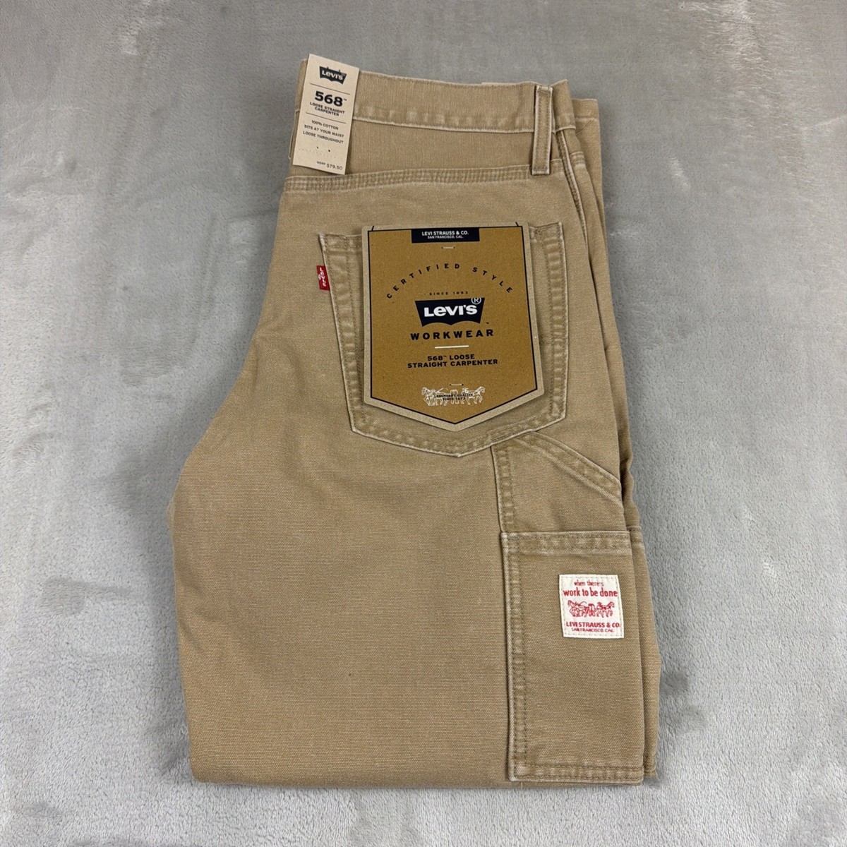 Levi's 568 Workwear Jeans Men's Size 31x30 Loose Straight