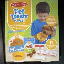 Melissa Doug Kitchen Set Plush Dog Pretend Bone Play Treats Ages 3