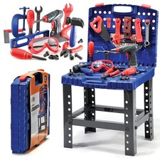 Play22 Kids Tool Set Bench 76 Pc - Toddler 16 X 28 X14 inches, Multicolor