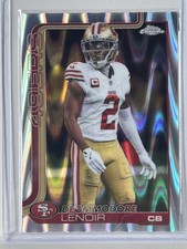NEW - 2025 Topps Chrome Football Deommodore Lenoir Raywave Refractor #269- 49ers