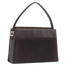 Borsa a mano SAINT LAURENT scamosciata marrone argento originale SW2155