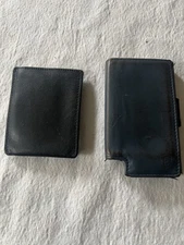 Lot of 2 Leather Minimalist Card Wallets – Ekster Parliament & Slim Clip Style