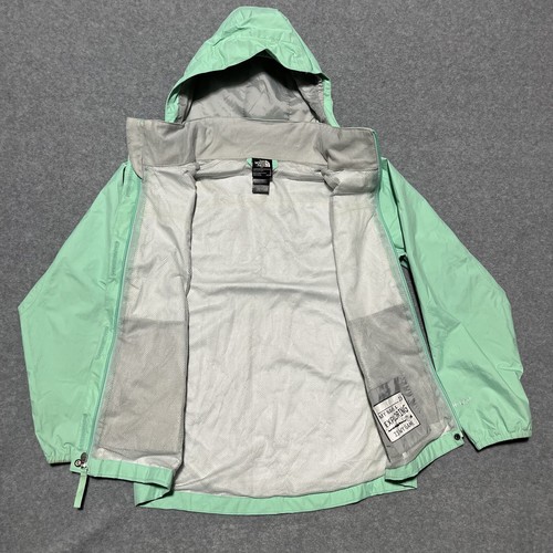 The North Face Girls Mint Green Parka Hooded Rain Jacket Hyvent Size Large 14/16 - Picture 6 of 17