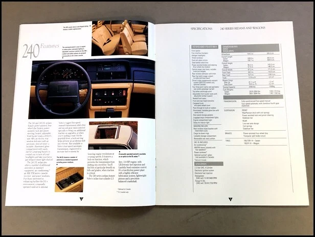 1990 Volvo 36-page BIG Original Car Sales Brochure Catalog 780 760 740 240 Turbo Foto 4 de 4