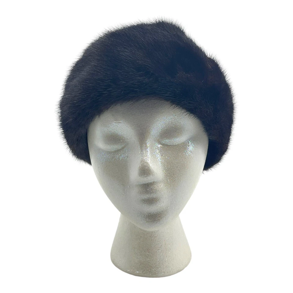 De colección Años 50 RORI Mujer GENUINA VISÓN Piel Pastillero Sombrero Vestido Gorra Invierno Iglesia EVC Foto 4 de 4