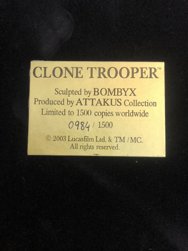 Clone Trooper Attakus OG AOTC Statue star wars original 1st series bombyx blisst - Picture 2 of 8