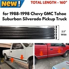 Chrome Side Body Trim Molding for 1988-1998 Chevy GMC SUV Suburban Pickup Truck
