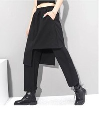 Womens street casual loose irregular skirt pants trousers Japanese Yamamoto