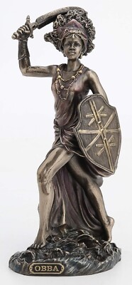 Veronese Design 8 5/8'' Santeria Orishas Obba River Goddess Cold Cast Resin