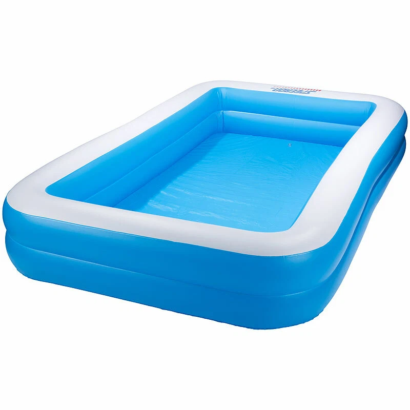 Speeron Aufblasbares Jumbo-Planschbecken, 305 x 183 x 51 cm, blau-weiß - Bild 3 von 4