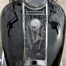 Hot Rod Flames Skull Pile Dash Insert Fits Harley Road King Dash Console 08 Hot Rod Flames Skull Pile Dash Insert Fits Harley Road King Dash Console 08
