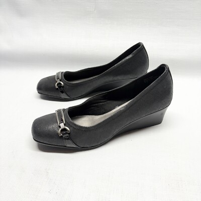 Abella Black Wedge Pumps Dress Shoes Womens 7 | eBay Abella Black Wedge Pumps Dress Shoes Womens 7 | eBay