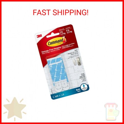 Command Bath Replacement Strips, Medium and Large Water-Resistant Adhesive Strip