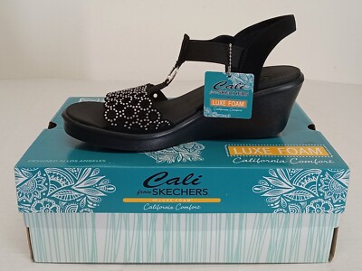 Skechers Sz 11 M Rumble On Queen B2 Wedge Sandals 119603 Women's Vegan