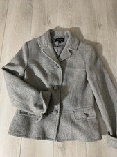 Talbots Gray Wool Blend Tweed Jacket Sz 4