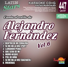 Karaoke Latin Stars 447 Alejandro Fernandez Vol.6