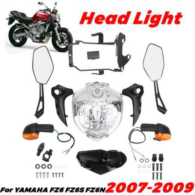 ヤマハ　fz6 フロントレヘッドライト Headlight Set Head Light Kit Assembly For Yamaha FZ6 FZ6N FZ6S