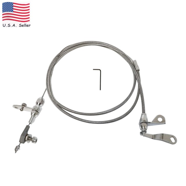 Stainless Braided Kick Down Cable Transmission Trans For Ford C4 C4
