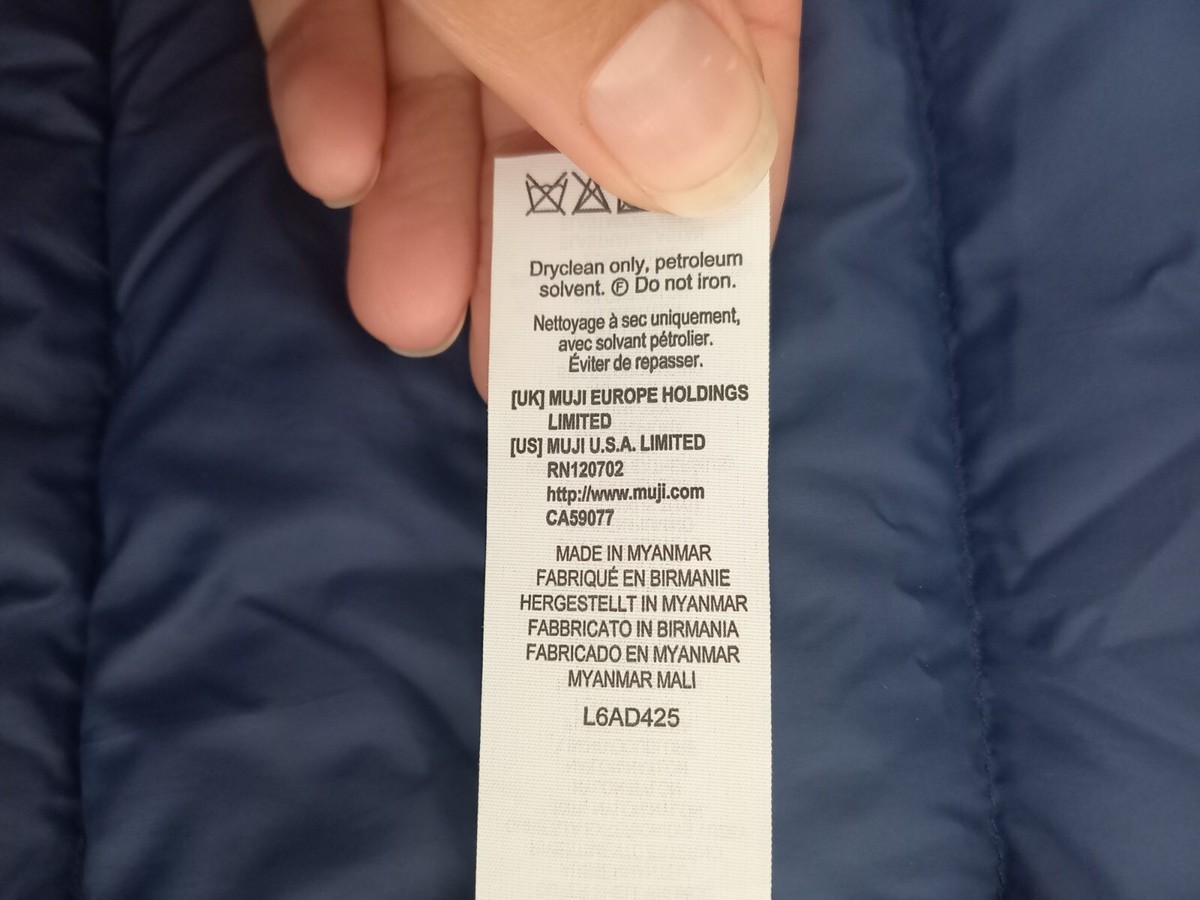 Muji Down Gilet Lightly Padded Body Warmer Blue Size S