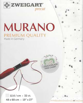 Zweigart Precut Murano Splash 32 count Antique White Basalt Splash 3984/1329