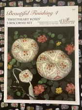 *OOP/HTF The Victoria Sampler “SWEETHEART ROSES” 3 biscornu Set