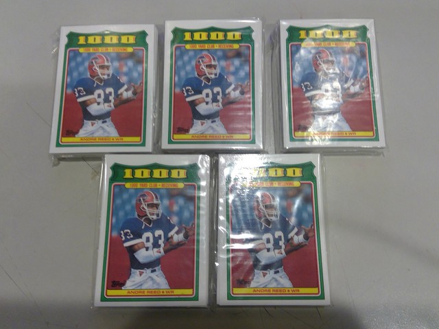5 Sets Of 1988 Topps Football Cards 1000 Yard Club EBay