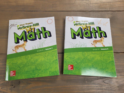 NEW -McGraw Hill My Math Student Workbooks Vol 1 & 2 Grade 4 Published 2019 (WV)