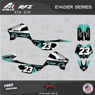Graphics Decal Kit For Apollo RFZ X4 X5 X6, X14 to X19 all years Evader - Orig