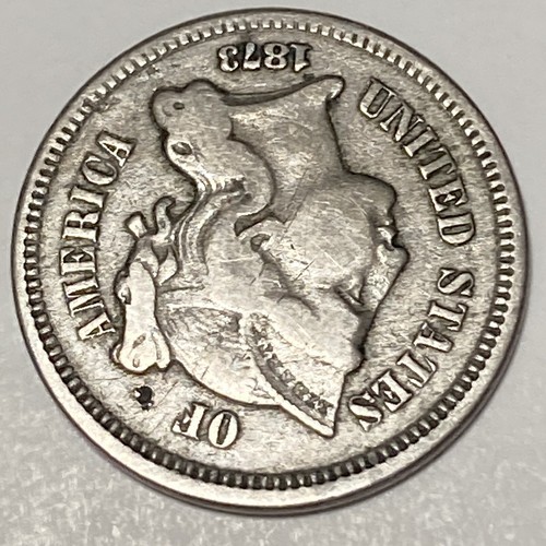 1873 United States Three Cent Nickel - Picture 2 of 5