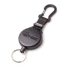 KEY-BAK SECURIT HD Retractable Keychain 24" Stainless Steel Chain 8 oz. Retra...