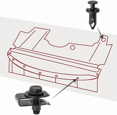 M6 Body Bolts & U-Nut Clips For Mazda - Splash Shield & Fender Liner Fastener Kit