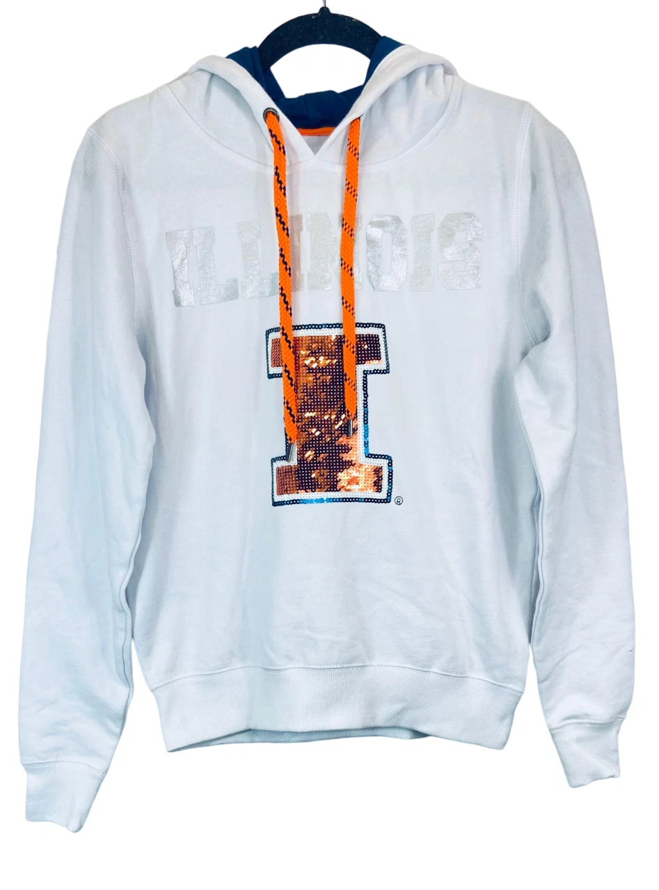 E5 College Classics Women's University of Illinois Sweatshirt|White|Large