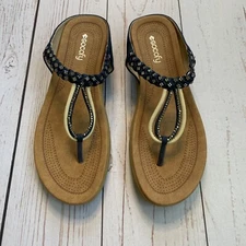 New - Socofy - Navy & Crean Sandals - Size 42 (US 11)