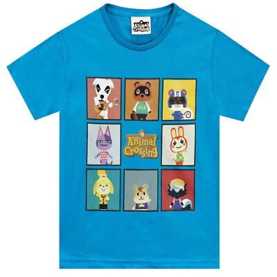 Animal Crossing T-Shirt Kids Boys 10 11 12 Years Tee Top Blue  UK