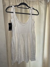 nasty gal tie me a river white mini dress 8