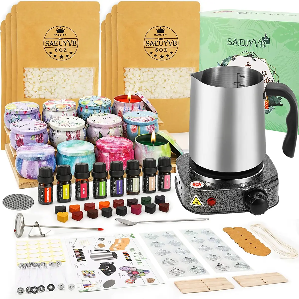 SAEUYVB Candle Making Kit for Adults - Full Set Candle Making
