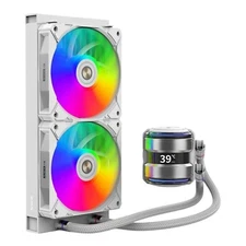 ALSEYE Infinity i240 AIO CPU Liquid Cooler Dual Pump White – New Sealed w/ LCD