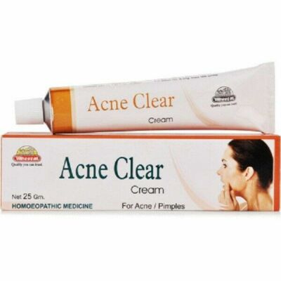 Wheezal Acne Clear Cream Nourishes Skin, Clears Acne, Pimples Glowing Face 25g~