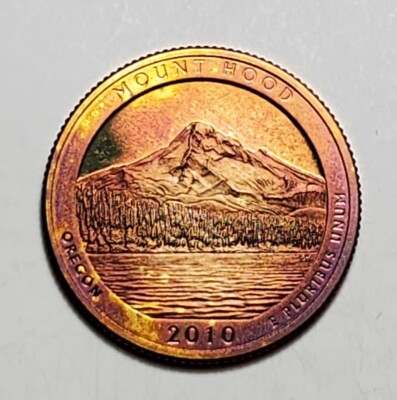 TONED 2010 S MOUNT HOOD ATB WASHINGTON QUARTER UNC CLAD PROOF #C2648