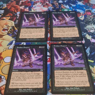 4x Profane Prayers Onslaught Magic the Gathering Sammlung Playset Mtg Spielset