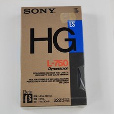 Sony Betamax HG L-750 ES Extra Superior High Grade Beta New Sealed Vtg Blank