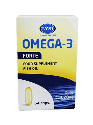 Lysi Omega-3 Forte 620 mg, Fish Oil From Iceland 64 Capsules | eBay