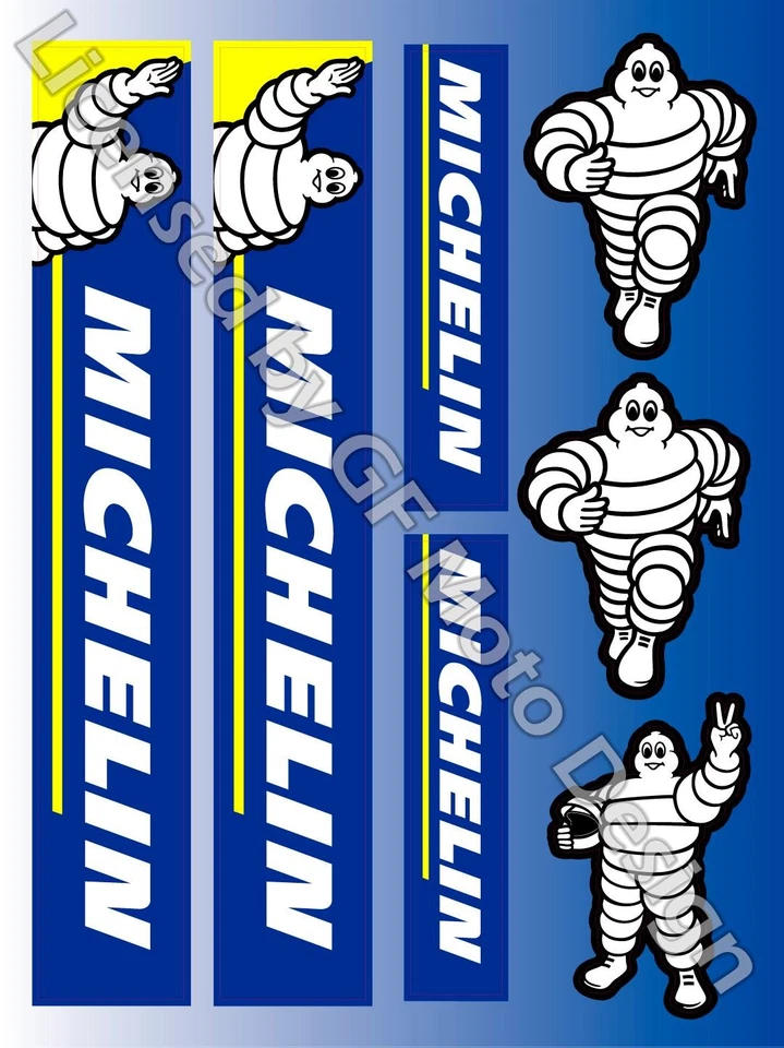 Michelin Tires Laminated Graphics Stickers Decal Tyres Honda Yamaha Kawasaki
