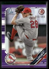 2019 Bowman Draft #BD-70 Tony Locey Purple #/250